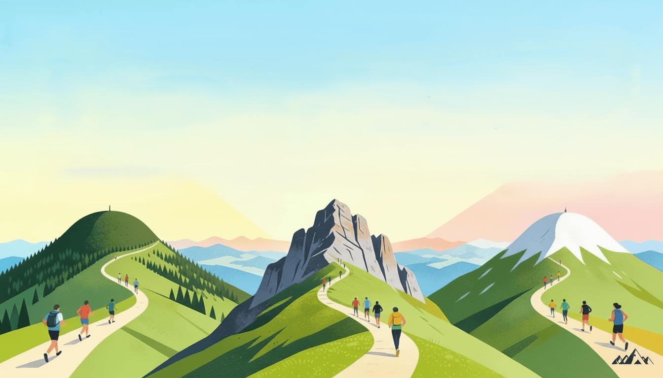 The three peaks of Grand Ballon (France), Belchenfluh (Switzerland) and Belchen (Germany).