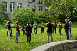 Students at the Eucor treasure hunt