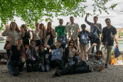 Students at the Eucor treasure hunt