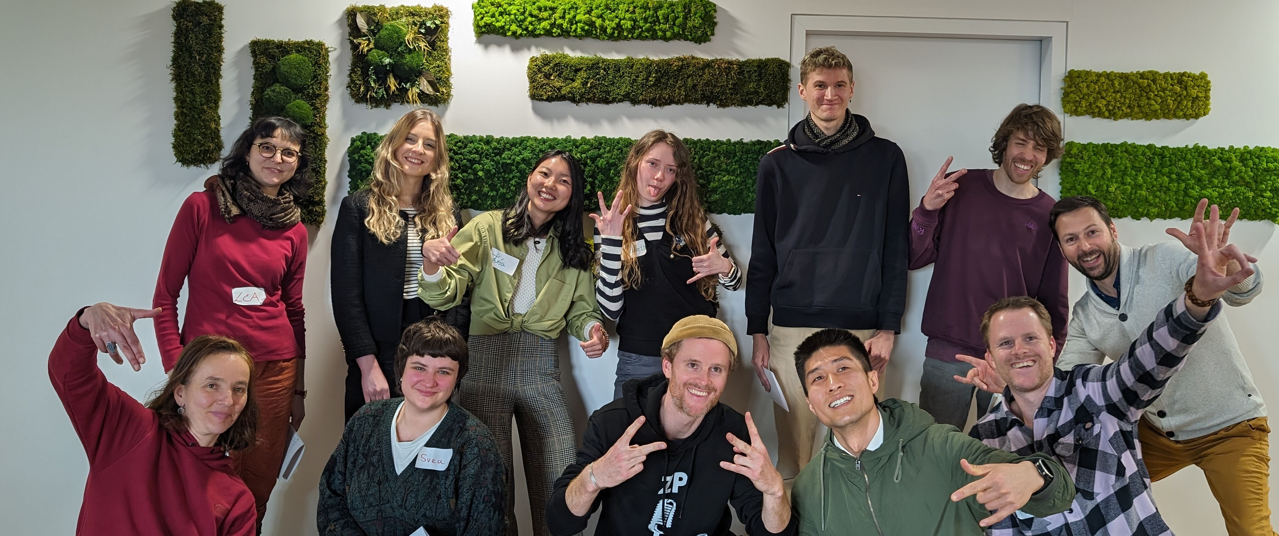 Photo de groupe lors de l'atelier Science Slam
