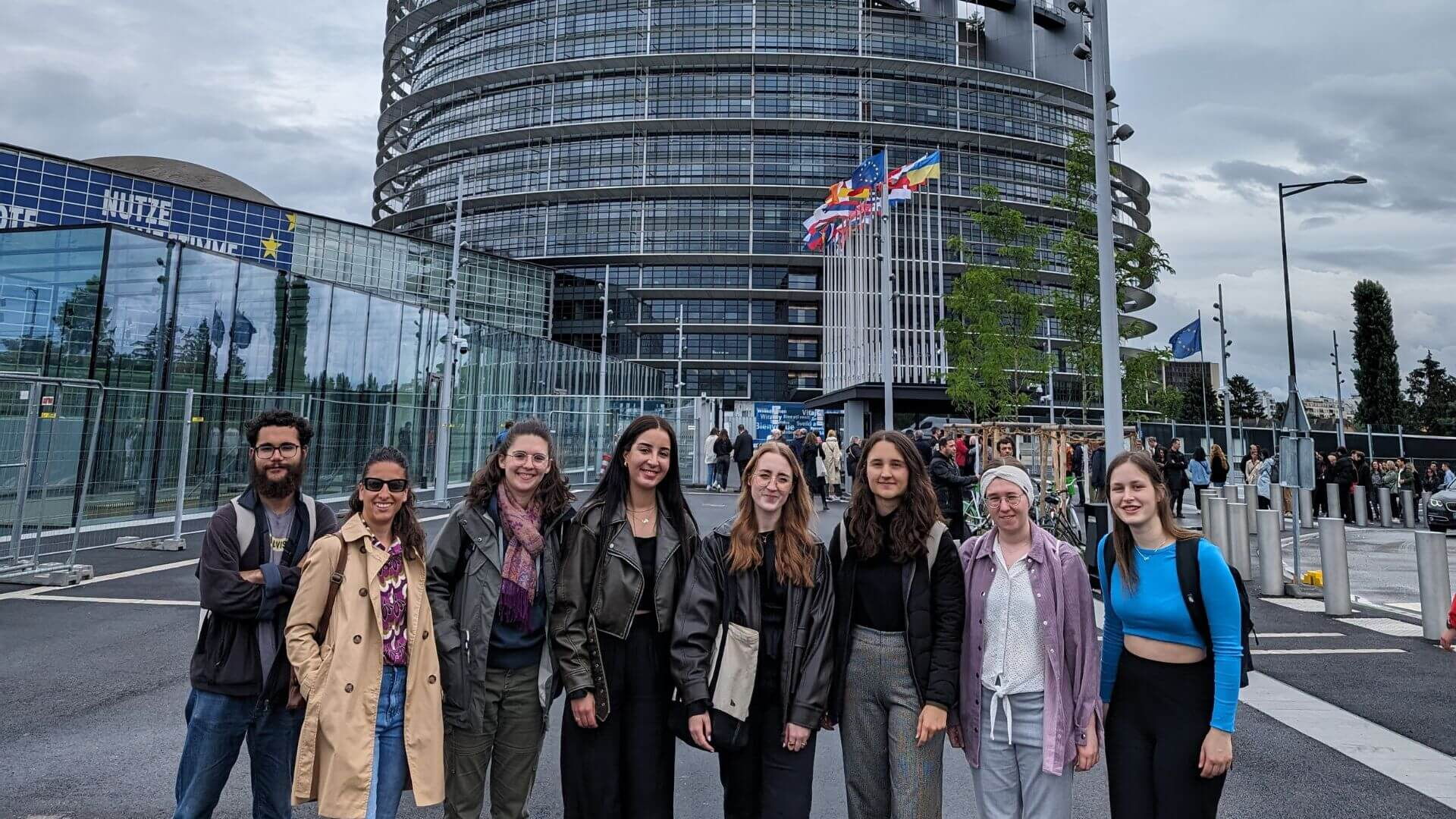 Club de lecture Eucor devant le Parlement européen
