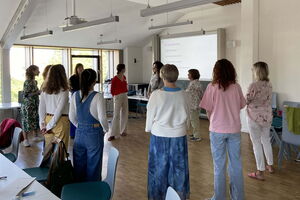 Employees attending a training session