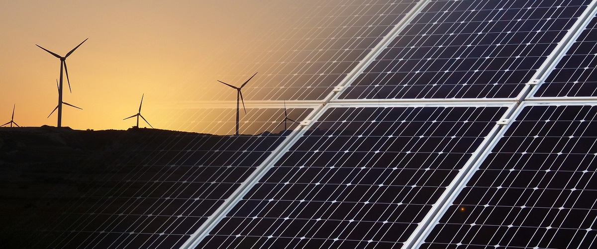 Solar panels and wind turbines, illustration of the RES-TMO project